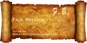 Fajt Bettina névjegykártya