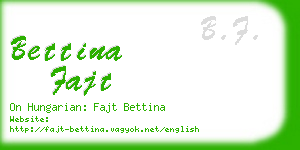 bettina fajt business card